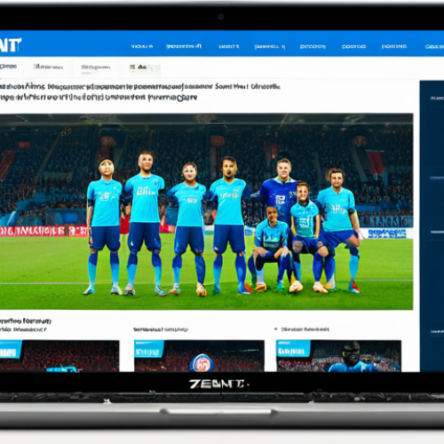 Home 20 **
A vibrant and engaging football blog homepage displayed on a laptop screen, showing headlines about Russian Premier League teams like "Zenit" and "Spartak." The website features a clean design, clear categories ("News," "Analysis," "History"), and high-quality images of football players in action. The overall impression is professional and family-friendly. Keywords: "football blog," "Russian Premier League," "website design," "modern," "professional," "appropriate content," "safe for work."
**