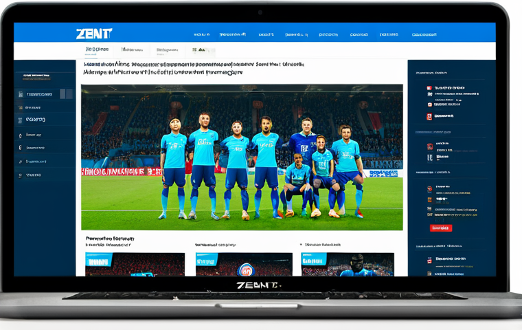 **

A vibrant and engaging football blog homepage displayed on a laptop screen, showing headlines about Russian Premier League teams like "Zenit" and "Spartak." The website features a clean design, clear categories ("News," "Analysis," "History"), and high-quality images of football players in action. The overall impression is professional and family-friendly. Keywords: "football blog," "Russian Premier League," "website design," "modern," "professional," "appropriate content," "safe for work."

**