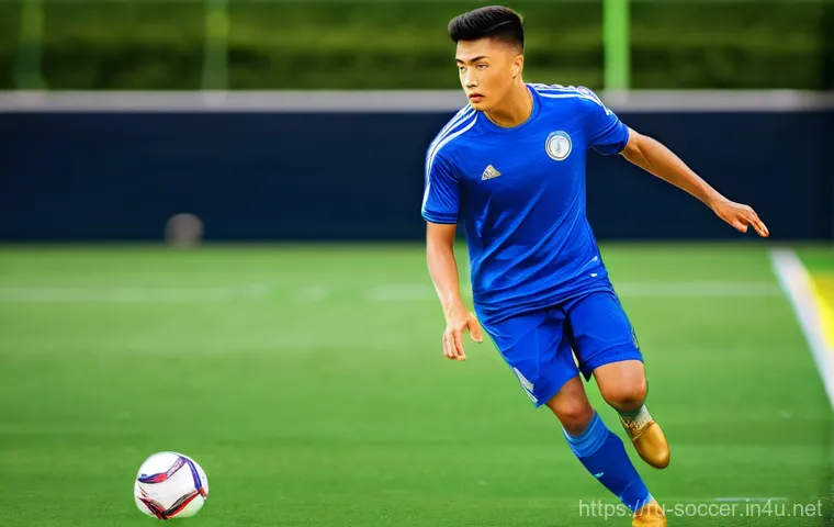 축구 경기력 평가 지표 - **Prompt 1: Dynamic xG (Expected Goals) Visualization**
    "A male football striker, in peak physic...