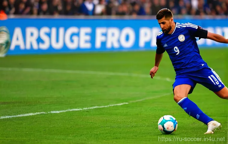 축구 3 5 2 전술 활용법 - **Prompt:** A close-up, action-oriented shot of a defensive sequence in a football match, showcasing...