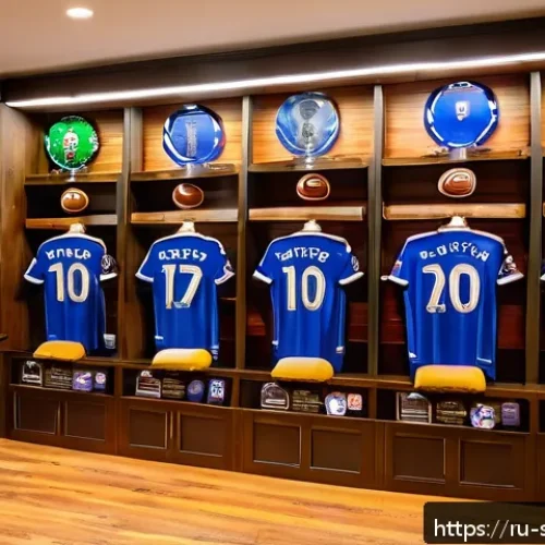 Home 31 축구 클럽 팬 아이템 제작법 - A cozy fan room interior decorated with football club memorabilia: walls adorned with framed autogra...