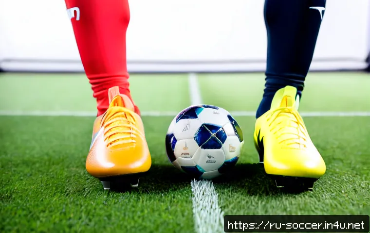 Home 17 축구화 모델 비교 - Photorealistic product comparison scene of three distinct unbranded soccer cleats arranged side by s...